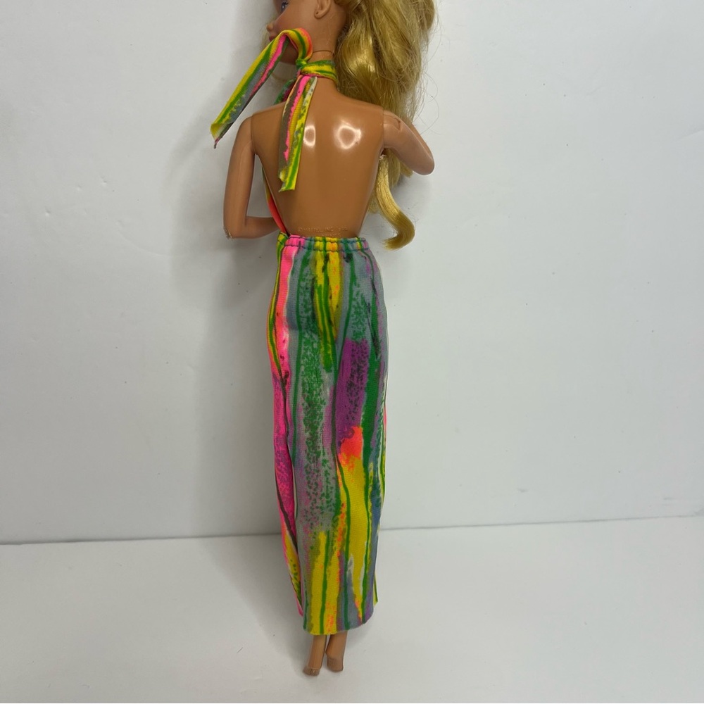 Vintage Barbie Lot Blonde Doll Best Buy Rainbow Halter Dress Hair Extension - Picture 4 of 16
